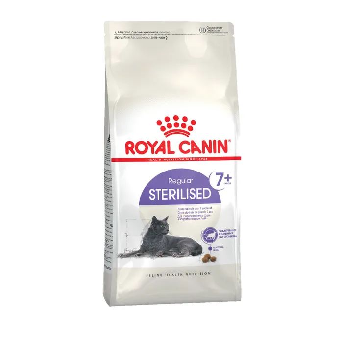 

Сухой корм для кошек Royal Canin Sterilised 7+ для пожилых кошек и котов, 12 шт по 0,4 кг