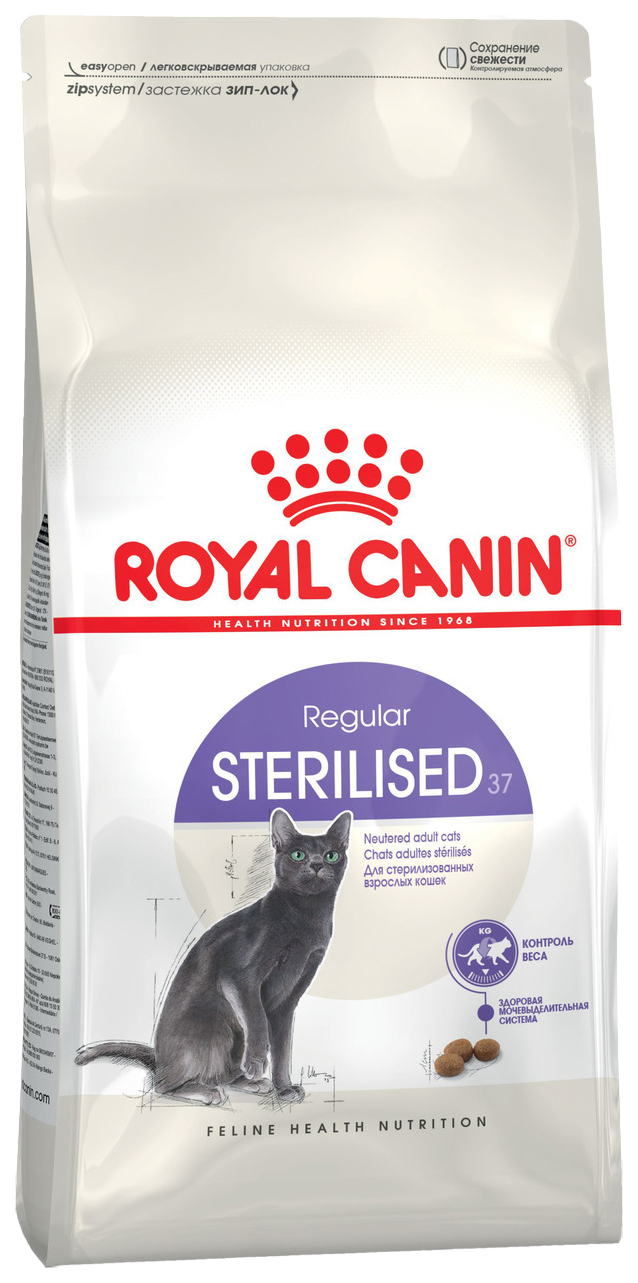 фото Сухой корм для кошек royal canin sterilised 37 для стерилизованных, 12шт по 0,4кг