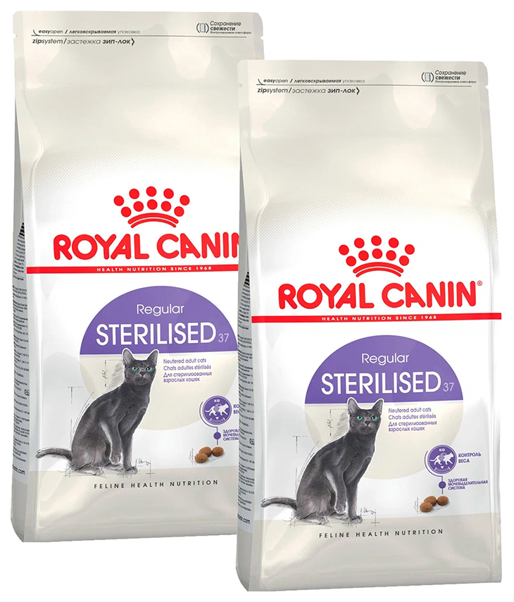 фото Сухой корм для кошек и котов royal canin sterilised 37, 12 шт по 0,4 кг