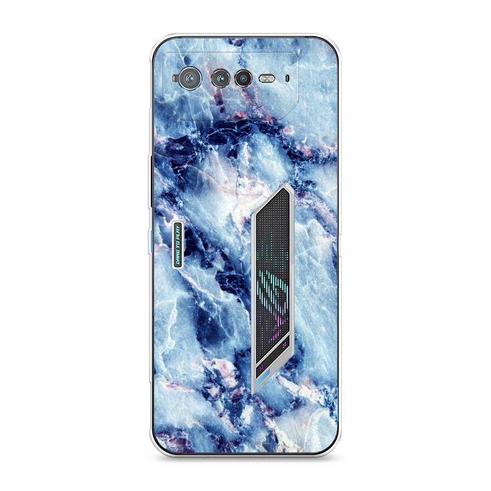 

Чехол для Asus ROG Phone 6 "Мрамор с синими прожилками", Синий, 44650-3