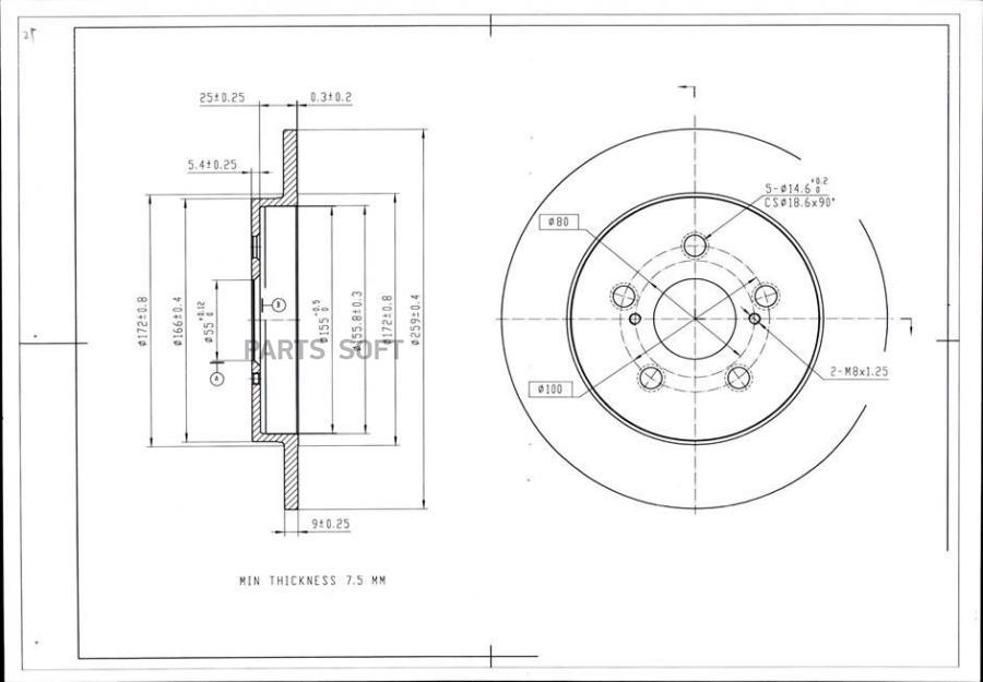 

Диск тормозной AVANTECH br3059s