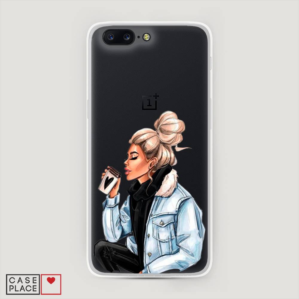 

Чехол Awog на OnePlus 5 / ВанПлас 5 "Cute girl", Коричневый;бежевый, 150250-7