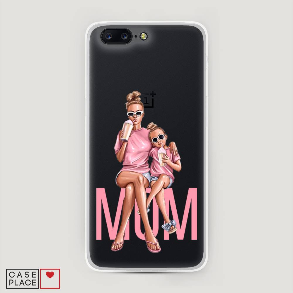 

Чехол Awog на OnePlus 5 / ВанПлас 5 "Lovely mom", Синий;бежевый;розовый, 150250-7