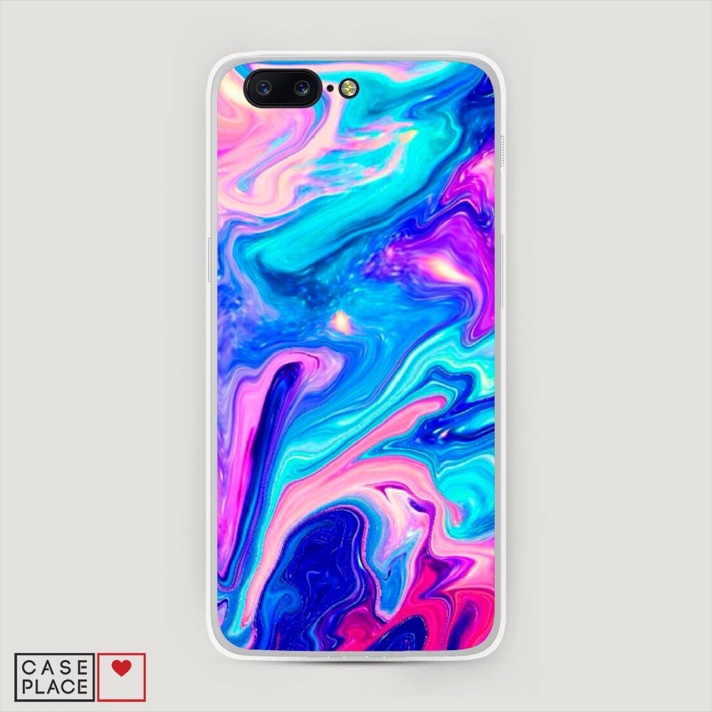 

Чехол Awog на OnePlus 5 / ВанПлас 5 "Потеки краски", Розовый, 150250-10