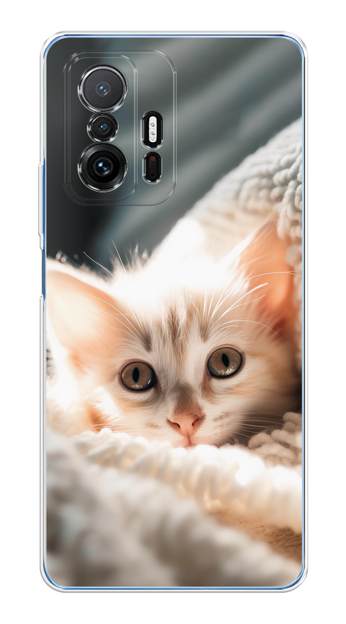 

Чехол на Xiaomi Mi 11T/11T Pro "Белый шкодливый котенок", Серый;белый;бежевый;оранжевый, 313750-1