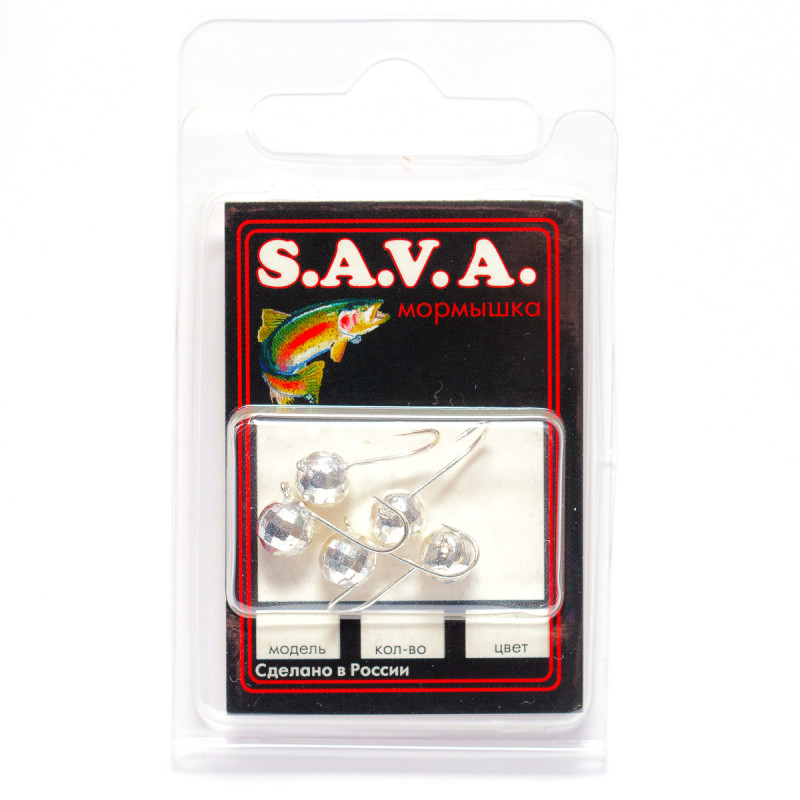 

Мормышка S.A.V.A Шар с ушком фигурный, серебро, 6 мм, Серебристый