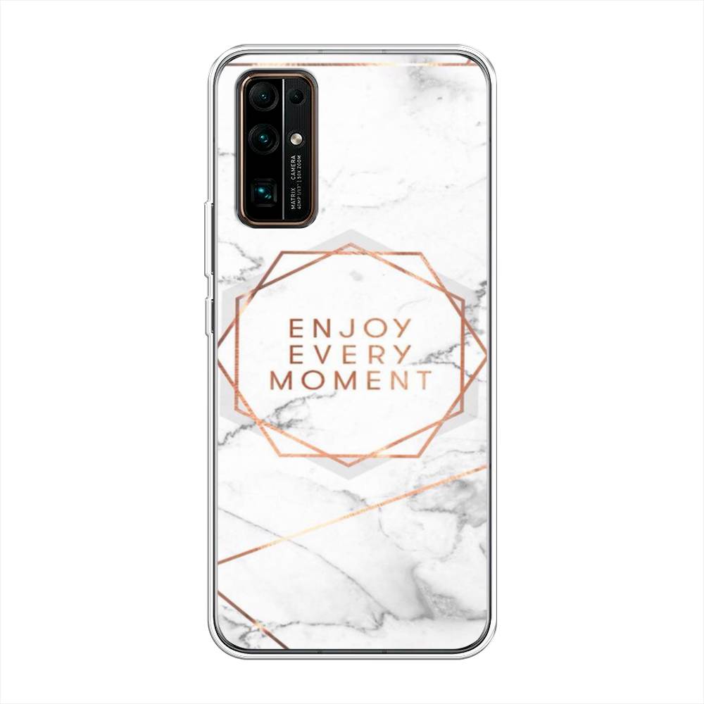 

Чехол Awog на Honor 30 "Enjoy every moment мрамор", Белый;розовый;серый, 612150-7
