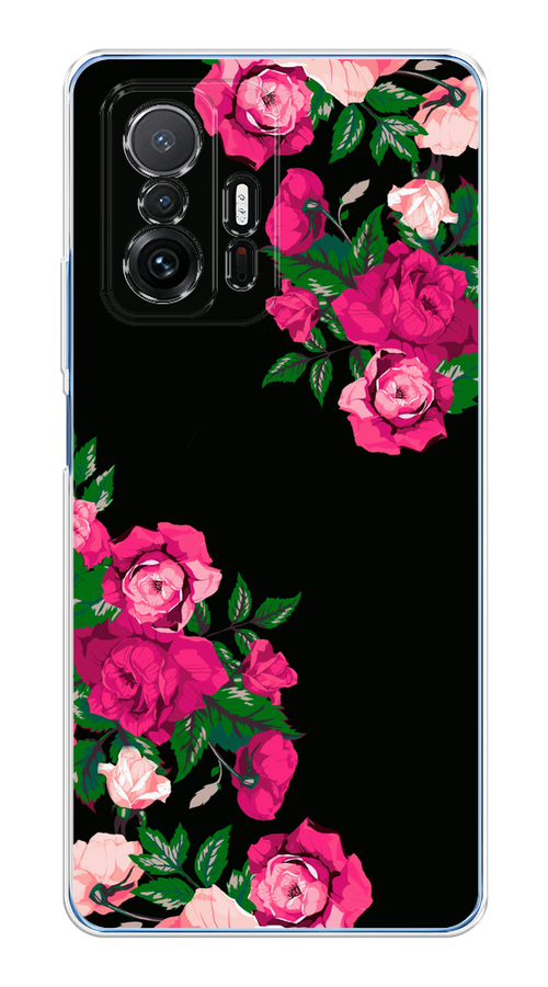 

Чехол на Xiaomi Mi 11T/11T Pro "Розы фуксия", Черный;розовый;зеленый, 313750-1