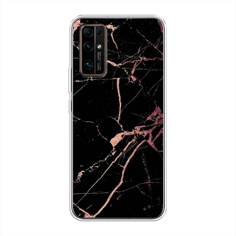 

Чехол Awog на Honor 30 "Мрамор розовое золото", Черный;розовый, 612150-3