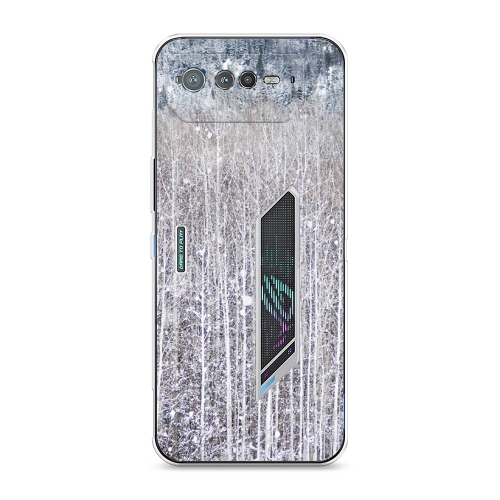 

Чехол для Asus ROG Phone 6 "Снежный лес", Бежевый;серый;белый, 44650-5