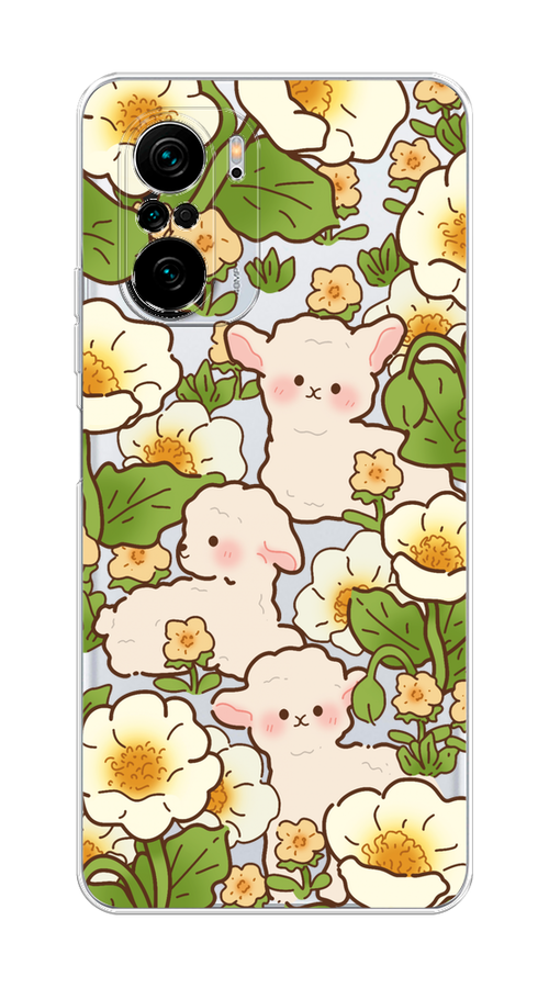 

Чехол на Poco F3, Xiaomi Redmi K40/Mi 11i "Овечки в цветах", 310950-1
