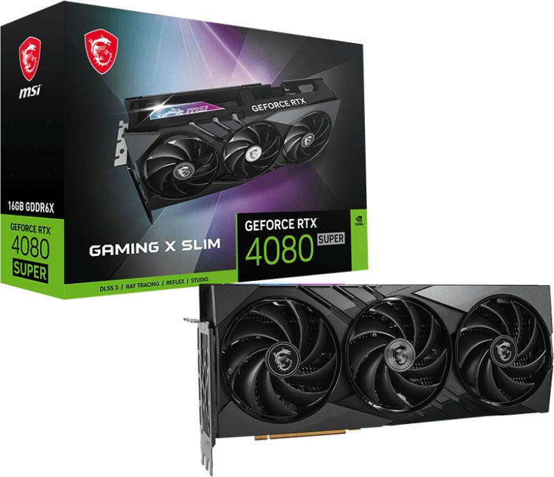 

Видеокарта MSI RTX 4080 SUPER 16G GAMING X SLIM, Черный, GeForce RTX 4080 SUPER 16G GAMING X SLIM