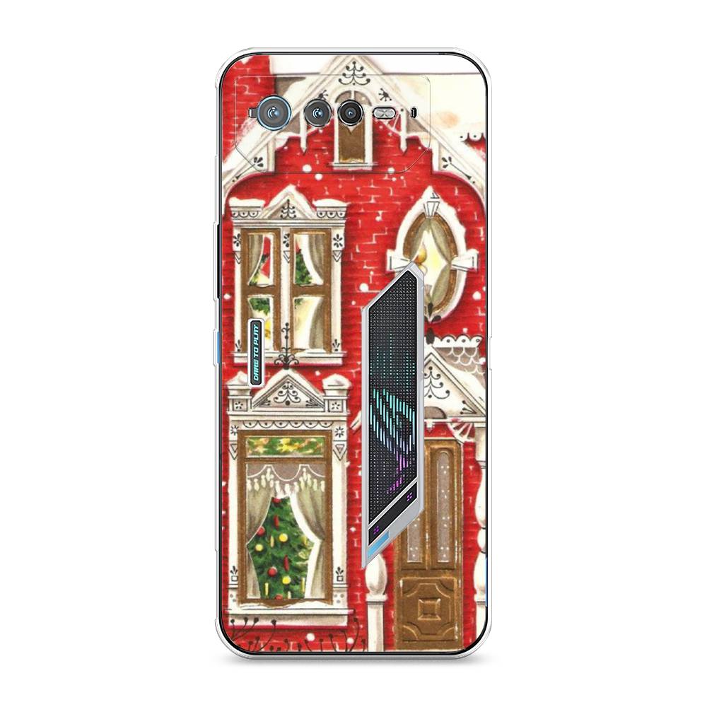 

Чехол для Asus ROG Phone 6 "Пряничный домик", Белый;красный;зеленый, 44650-5