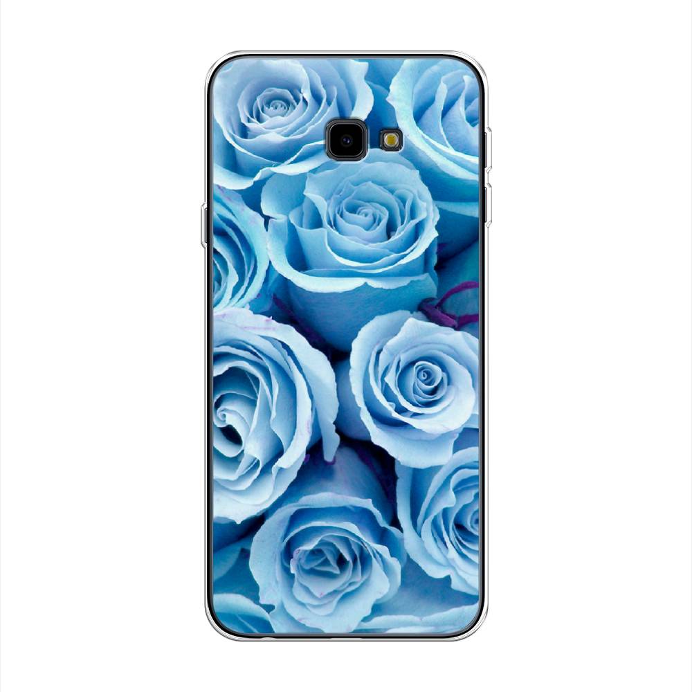 

Чехол Awog на Samsung Galaxy J4 + "Лазурные розы", Голубой, 26850-8