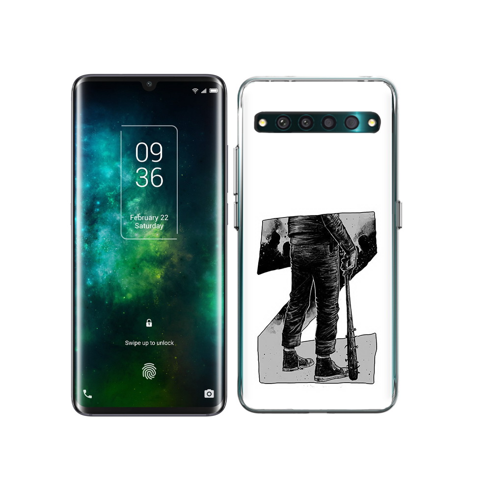 

Чехол MyPads Tocco для TCL 10 Pro воин черно белый, Tocco