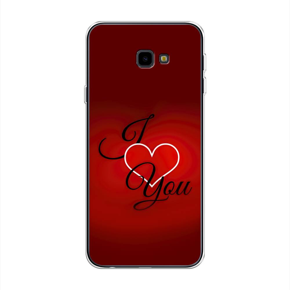 

Чехол Awog на Samsung Galaxy J4 + "I love you 3", Красный;черный, 26850-6