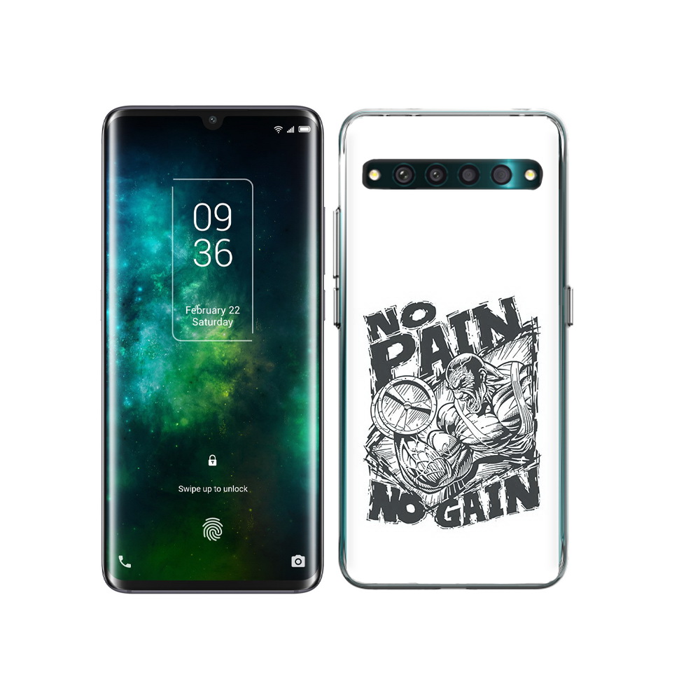 

Чехол MyPads Tocco для TCL 10 Pro бодибилдинг тяжелая работа, Прозрачный, Tocco