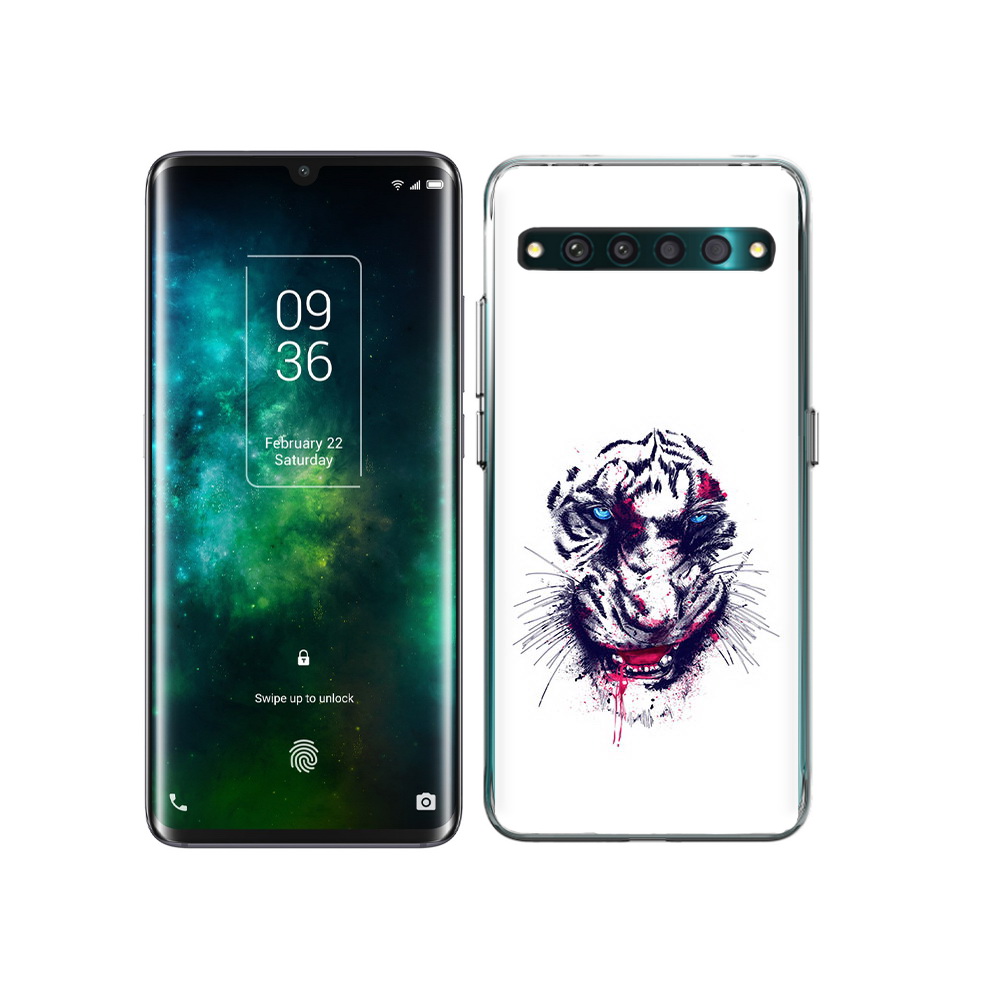 

Чехол MyPads Tocco для TCL 10 Pro безумный тигр, Прозрачный, Tocco