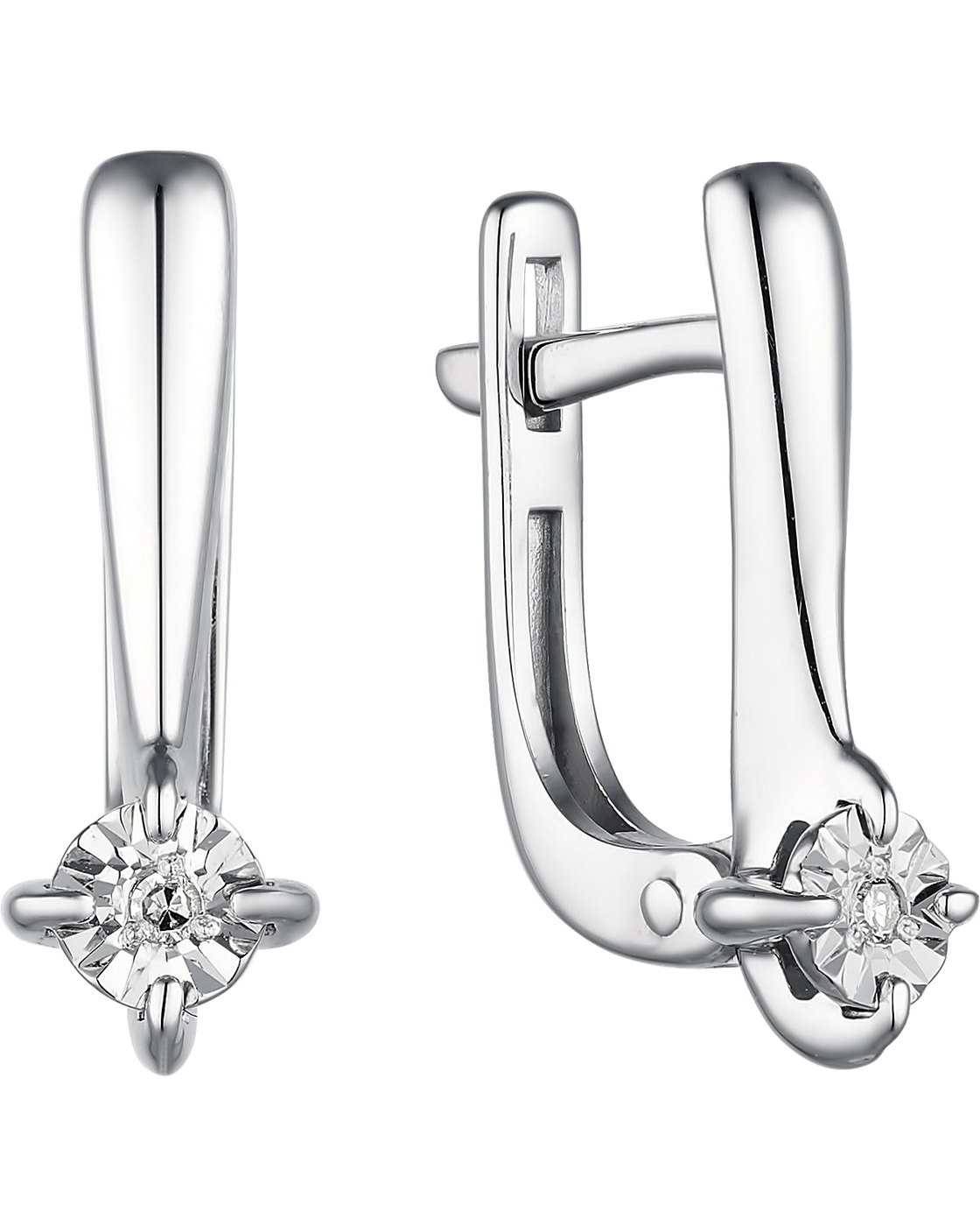 

Серьги из серебра с бриллиантом АЛЬКОР 02-1845_000Б-00, 02-1845_000Б-00