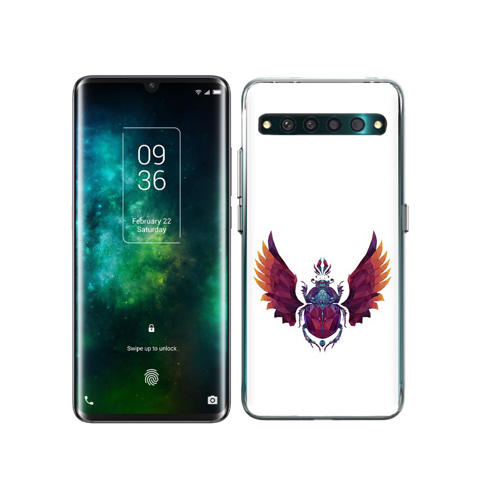 

Чехол MyPads Tocco для TCL 10 Pro алмазный скоробей, Прозрачный, Tocco