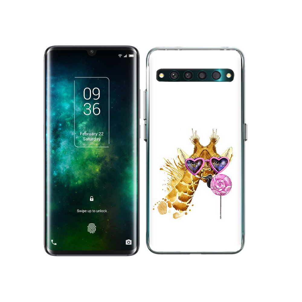 

Чехол MyPads Tocco для TCL 10 Pro акварельный жираф, Прозрачный, Tocco
