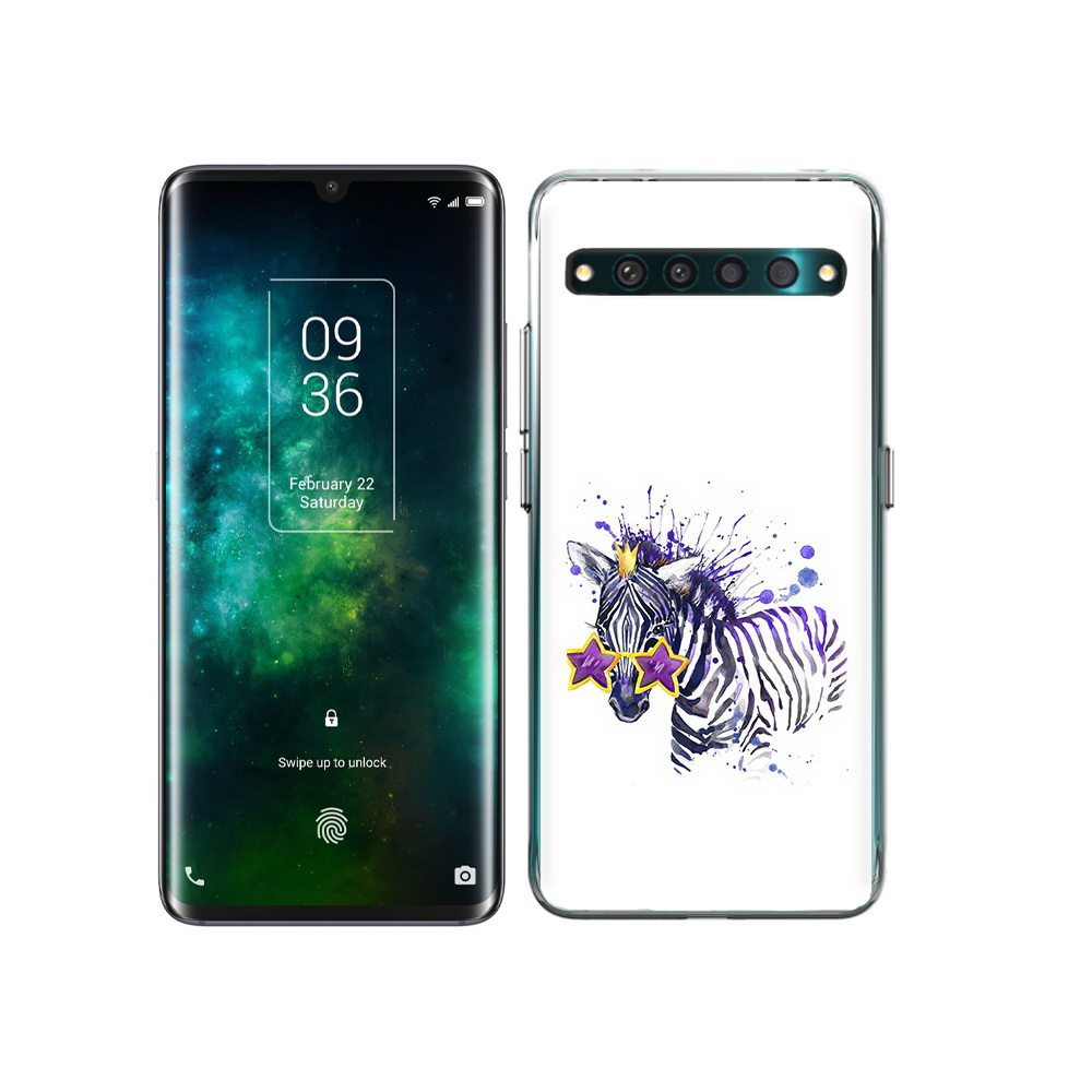 

Чехол MyPads Tocco для TCL 10 Pro акварельная зебра, Прозрачный, Tocco