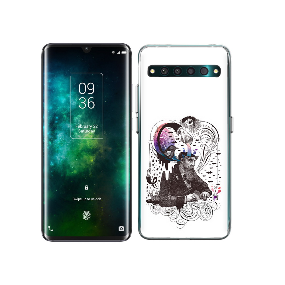 

Чехол MyPads Tocco для TCL 10 Pro абстракция думающий мужчина, Прозрачный, Tocco