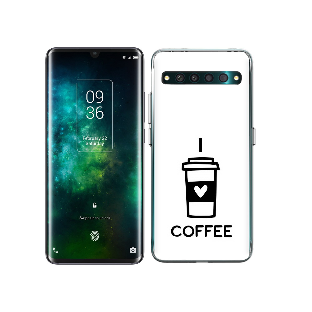 

Чехол MyPads Tocco для TCL 10 Pro Я люблю кофе, Прозрачный, Tocco