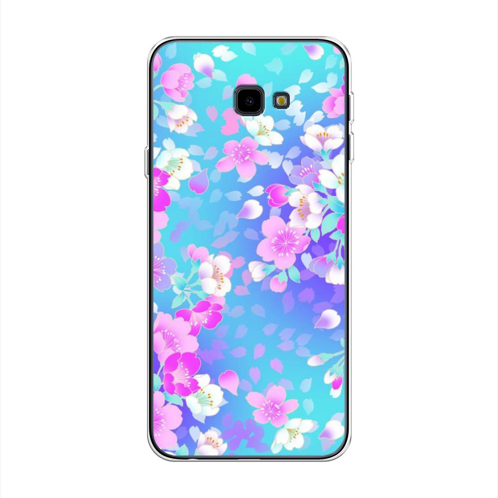 

Чехол Awog на Samsung Galaxy J4 + "Яблоневые цветы", Голубой;розовый;белый, 26850-8