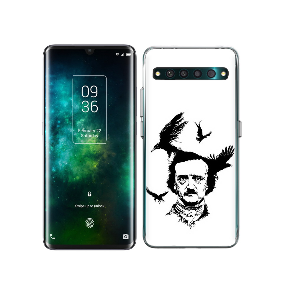 

Чехол MyPads Tocco для TCL 10 Pro Эдгар Аллан черно белый, Прозрачный, Tocco