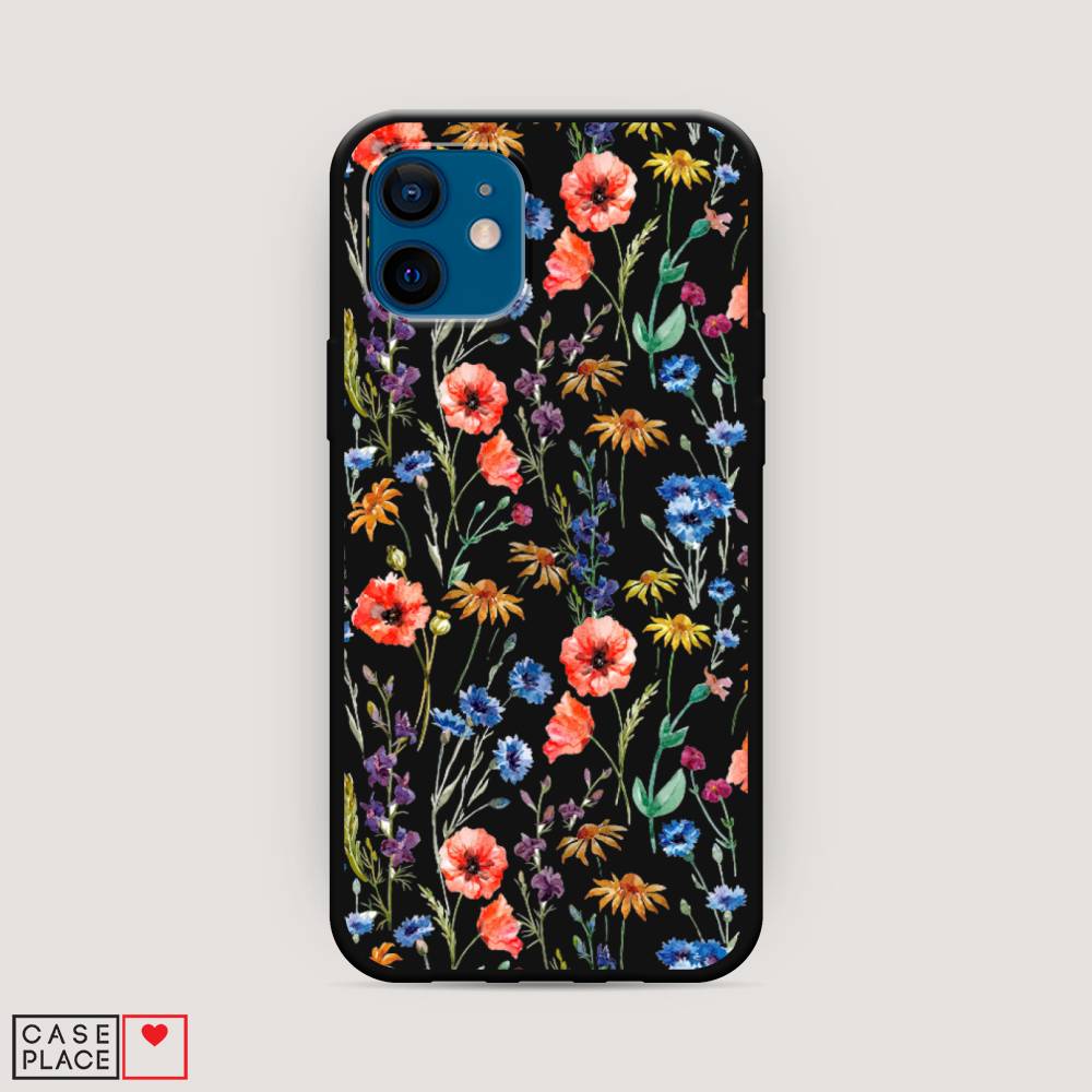 

Чехол Awog на Apple iPhone 12 / Айфон 12 "Маки и васильки фон", 12552-1