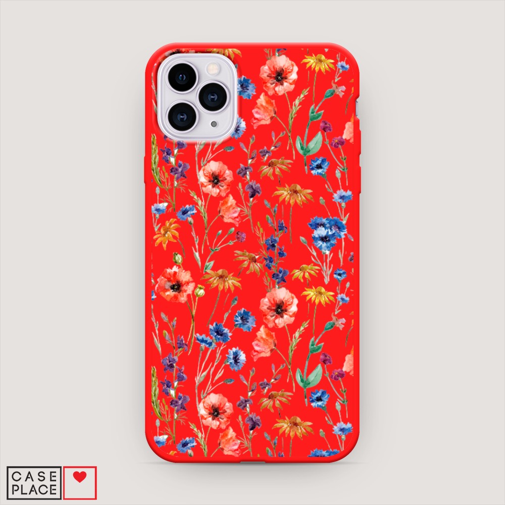 

Чехол Awog на Apple iPhone 11 Pro Max / Айфон 11 Pro Max "Маки и васильки фон", 12253-1