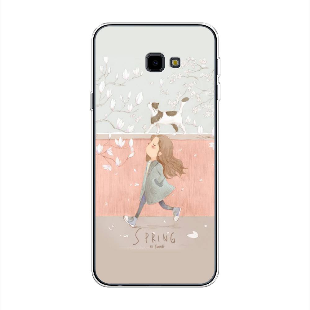 

Чехол Awog на Samsung Galaxy J4 + "Девочка-весна", Серый, 26850-7