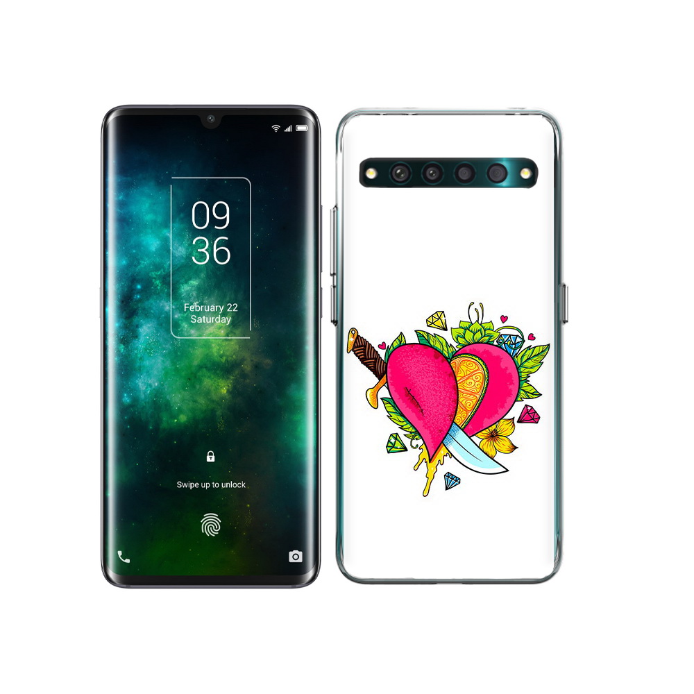 

Чехол MyPads Tocco для TCL 10 Pro Фруктовое сердце, Прозрачный, Tocco