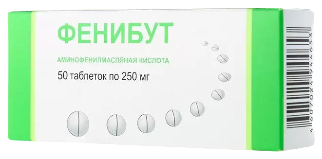 фото Фенибут таблетки 250 мг 50 шт. обнинская химико-фармацевтическая компания