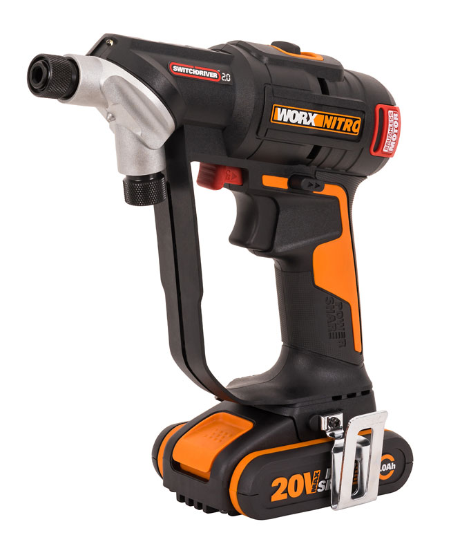 Дрель-шуруповерт аккумуляторная бесщёточная WORX Switchdriver 2.0 WX177.9, 50Нм, 20В