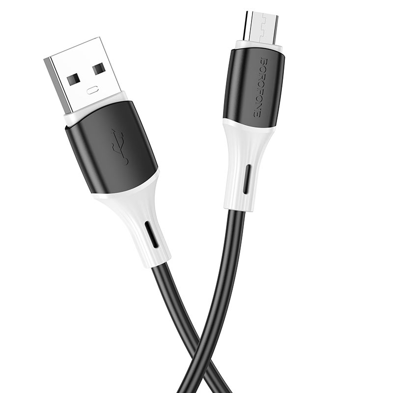 

Дата-кабель Borofone BX79 USB - Micro USB 1 м, черный