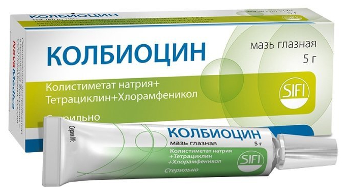 Купить Колбиоцин мазь глазная туба 5 г, S.I.F.I., Россия