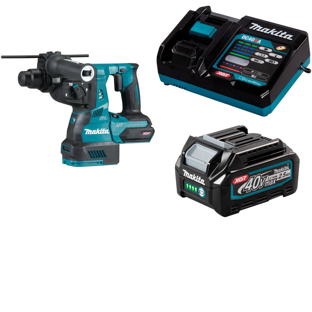 Перфоратор аккумуляторный Makita HR001GD101 SDS+ 3,2Дж 40В Li-Ion 1х2,5Ач, з/у