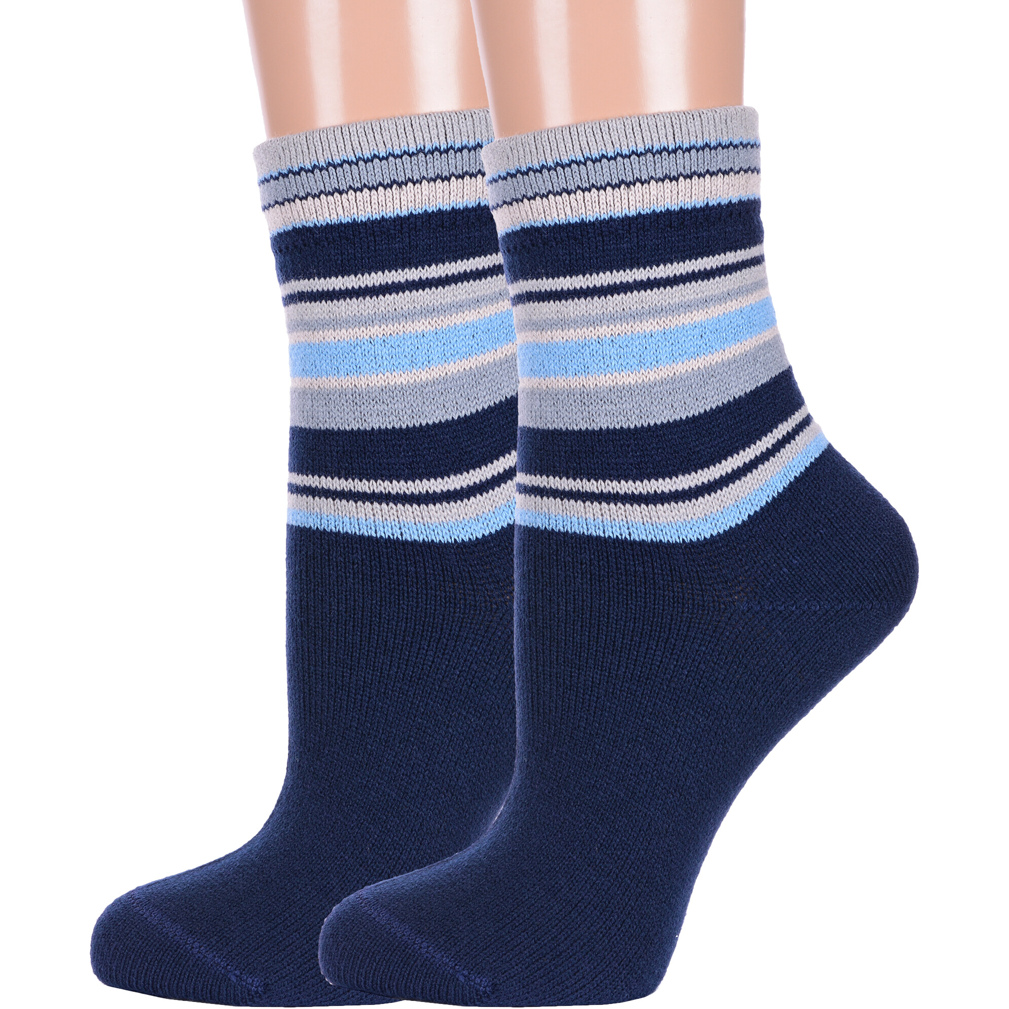 Комплект носков женских LorenzLine 2-В19 синих 23 2 пары