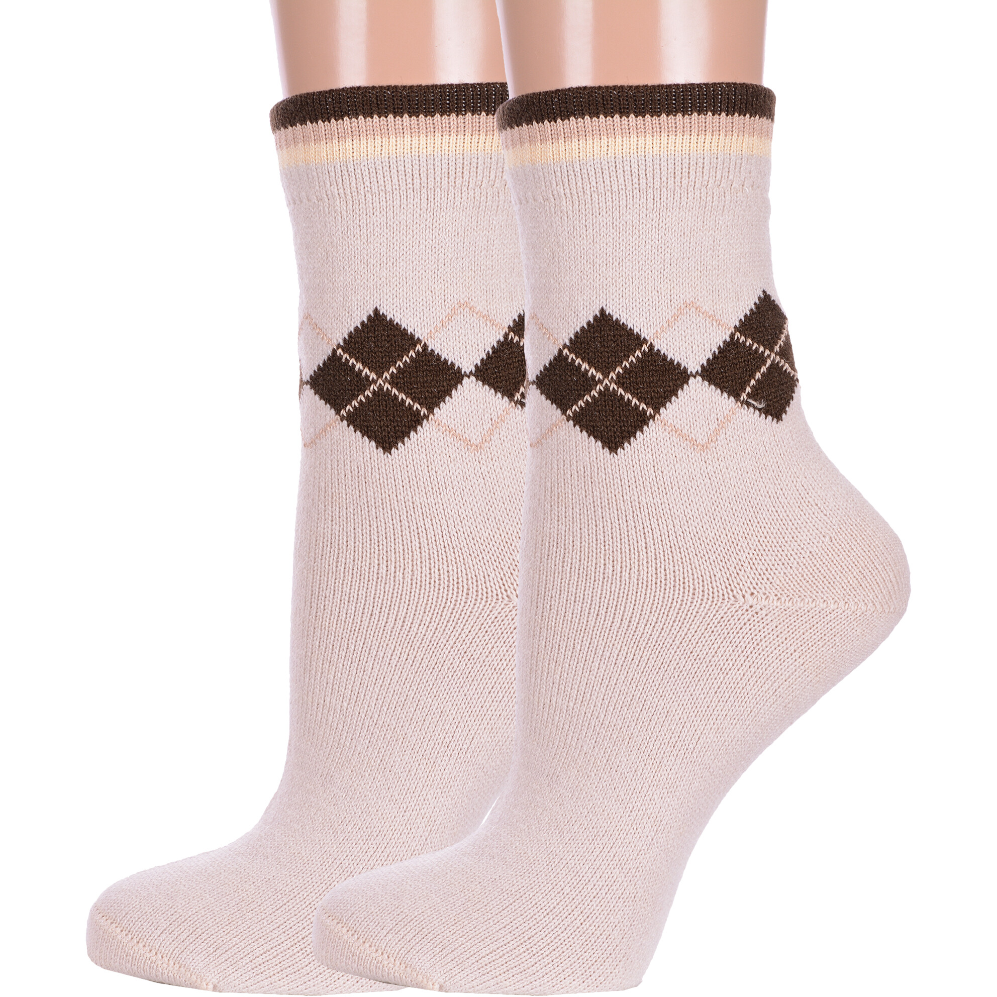 Комплект носков женских LorenzLine 2-В17 бежевых 25 2 пары
