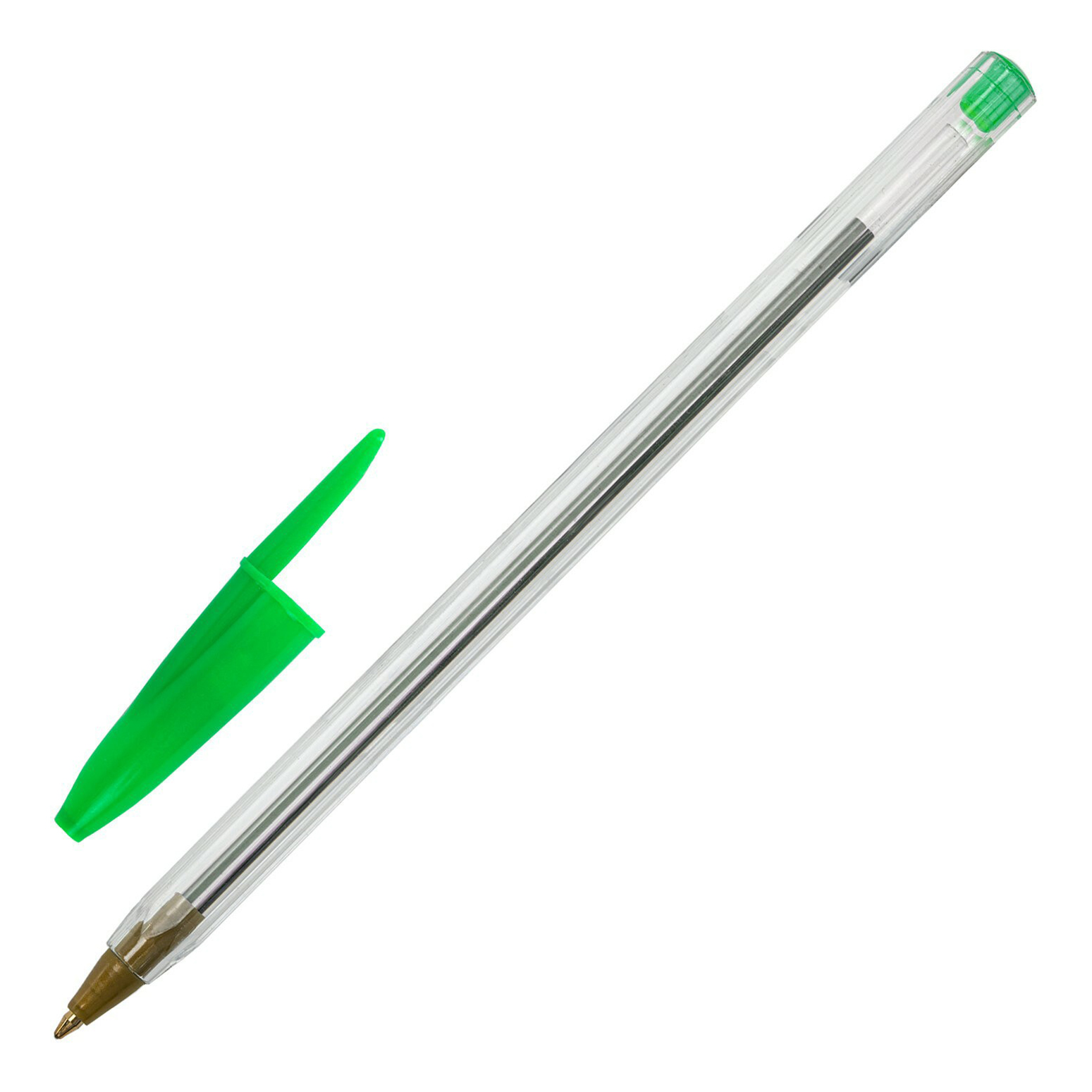фото Ручка шариковая staff basic budget bp-04 пишущий узел 1 мм линия письма 0,5 мм зеленый