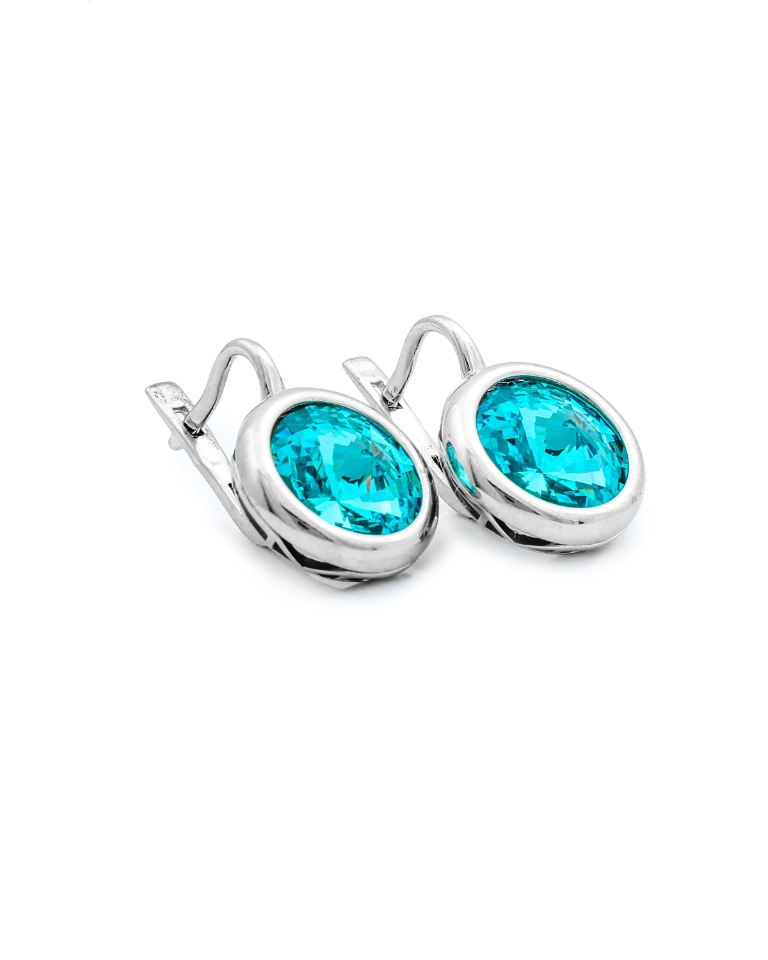 

Серьги из серебра с кристаллом ювелирным Main Dizzain 2-202, 2-202