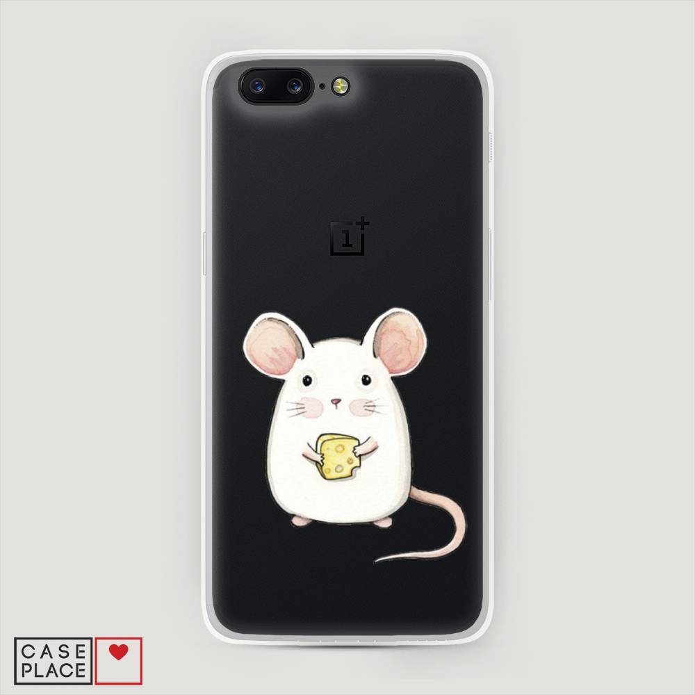 

Чехол Awog на OnePlus 5 / ВанПлас 5 "Мышка", Белый;розовый;прозрачный, 150250-1