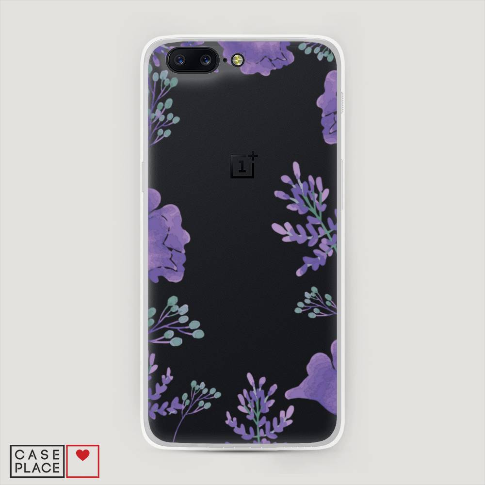 

Чехол Awog на OnePlus 5 / ВанПлас 5 "Сиреневая цветочная рамка", Прозрачный;фиолетовый, 150250-8