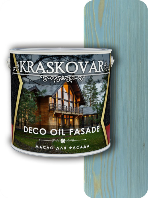 фото Масло для фасада kraskovar deco oil fasade волна 5л