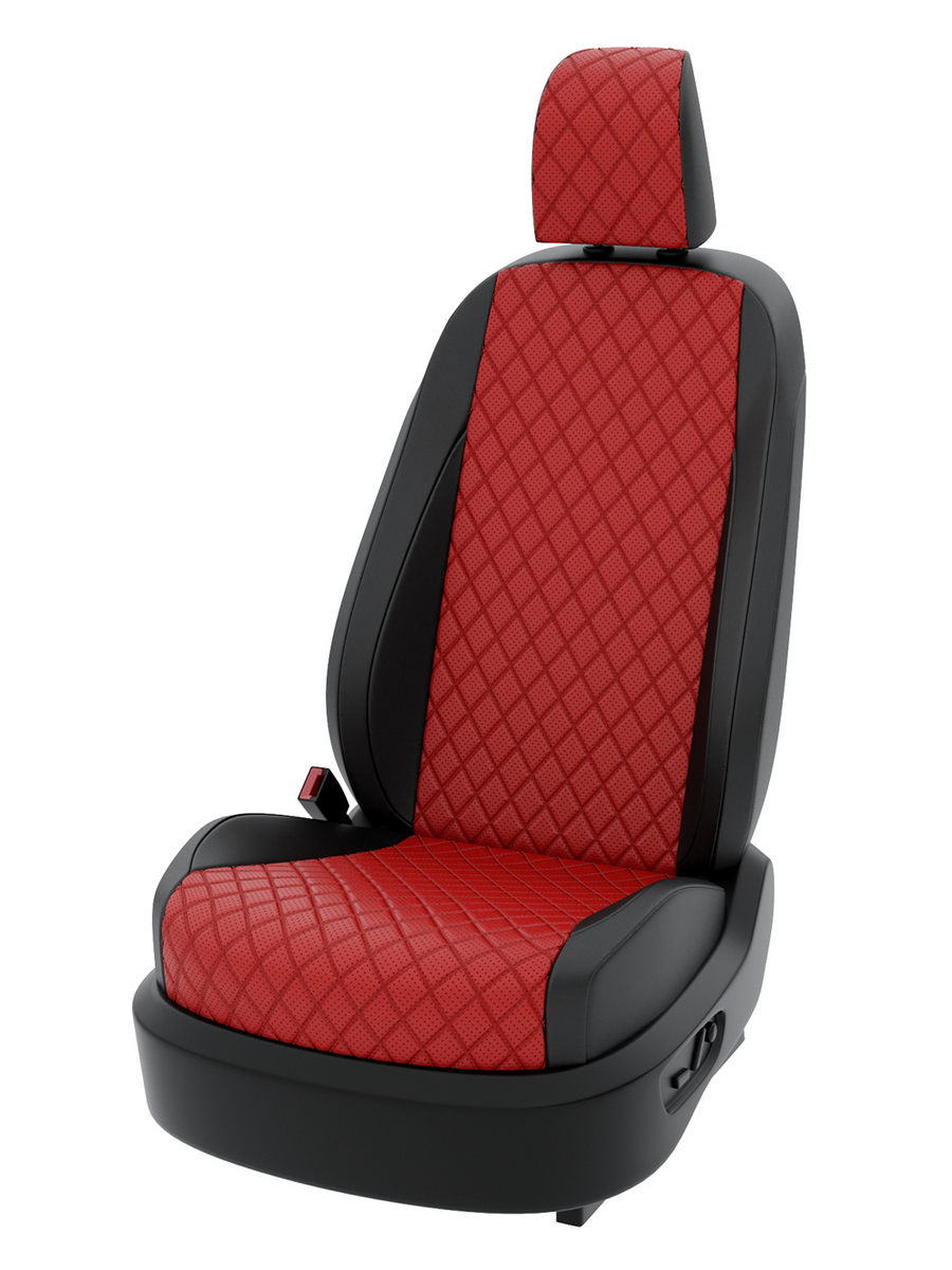 

Чехлы на сиденья для Тойота Королла E120, E130 9 седан Экокожа CNTRA680F-59, Красный;черный, 765