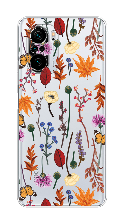 

Чехол на Xiaomi Poco F3/Redmi K40/Mi 11i "Orange Purple flowers", Оранжевый;красный;розовый;желтый;прозрачный, 310950-1