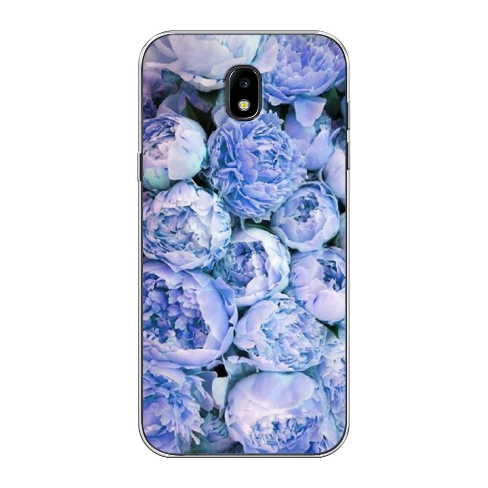 

Чехол Awog на Samsung Galaxy J5 2017 / Самсунг J5 2017 "Пионы голубые", Голубой, 22850-8
