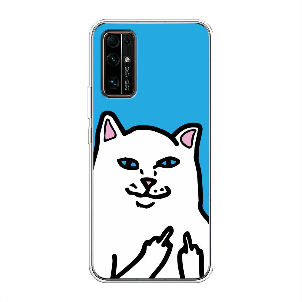

Чехол Awog на Honor 30 "Кот жесть", Белый;голубой;черный, 612150-9